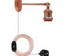 Rose Gold Wall Arm With 4m Plug in Pendant